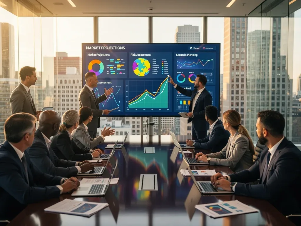 Business leaders strategizing for future profit margin changes