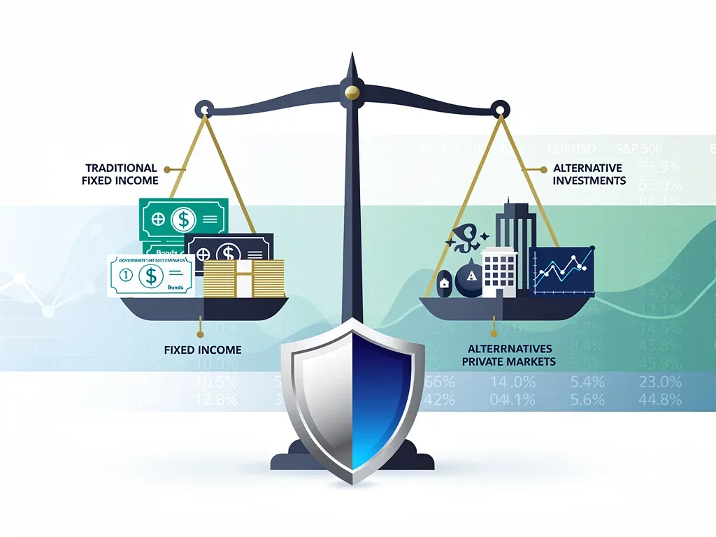 Abstract depiction of balanced risk management strategies for capital allocators.