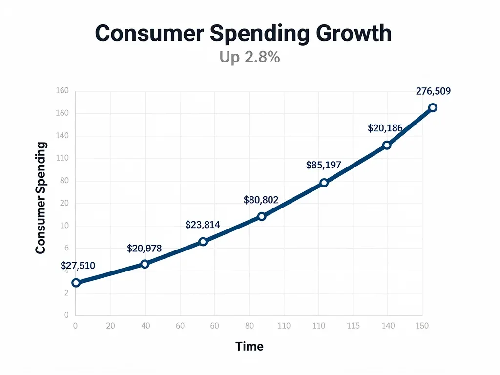 Chart illustrating upward trend in US consumer spending growth