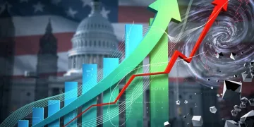 Economic growth chart showing a 2.1% projection with positive and negative forces at play for 2026.