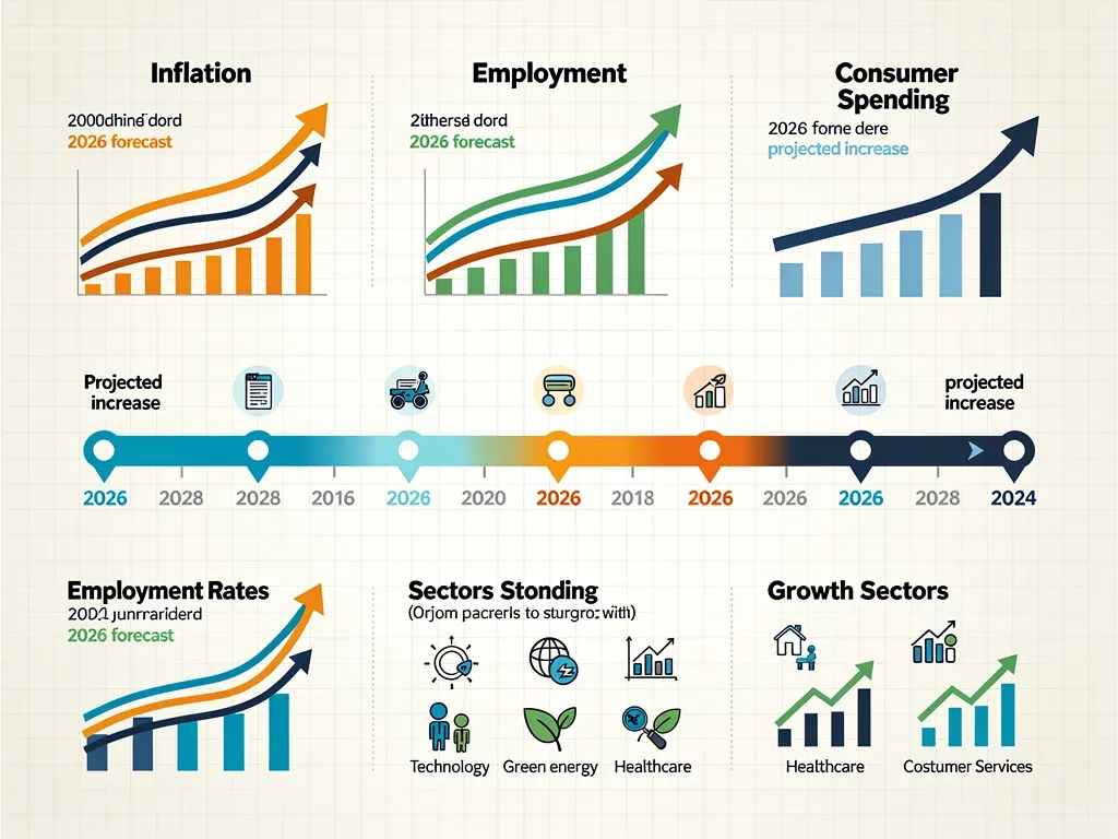 Infographic depicting key economic indicators and their projected impact on 2026 US GDP growth.