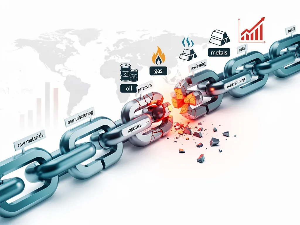 Disrupted industrial supply chain due to energy price volatility