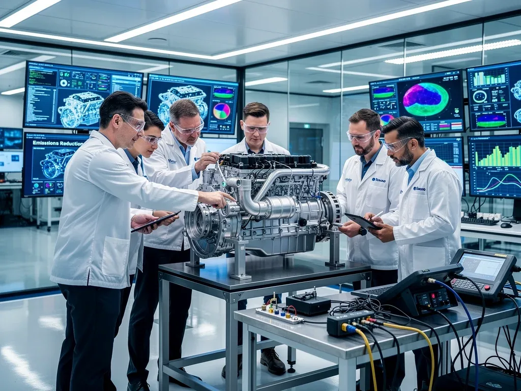 Engineers developing clean-burning engine technology for commercial vehicles