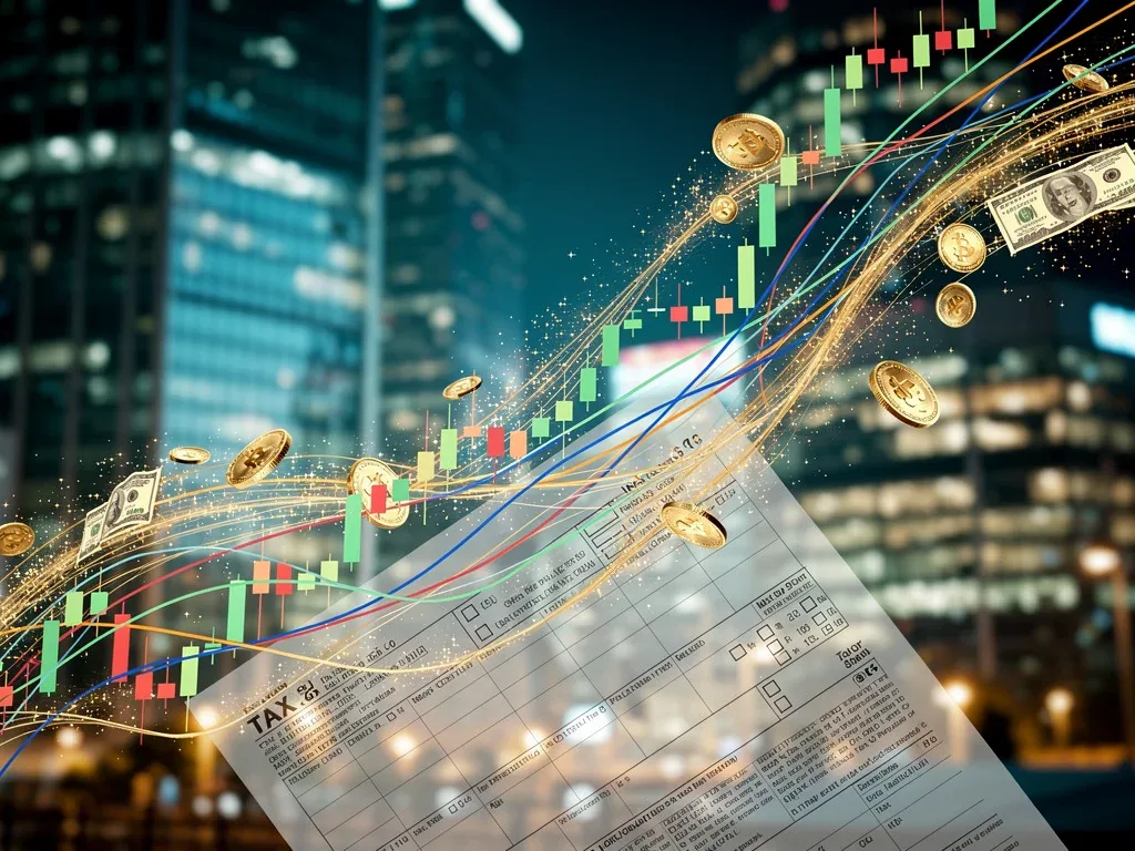 Financial charts showing tax policy impact on institutional liquidity