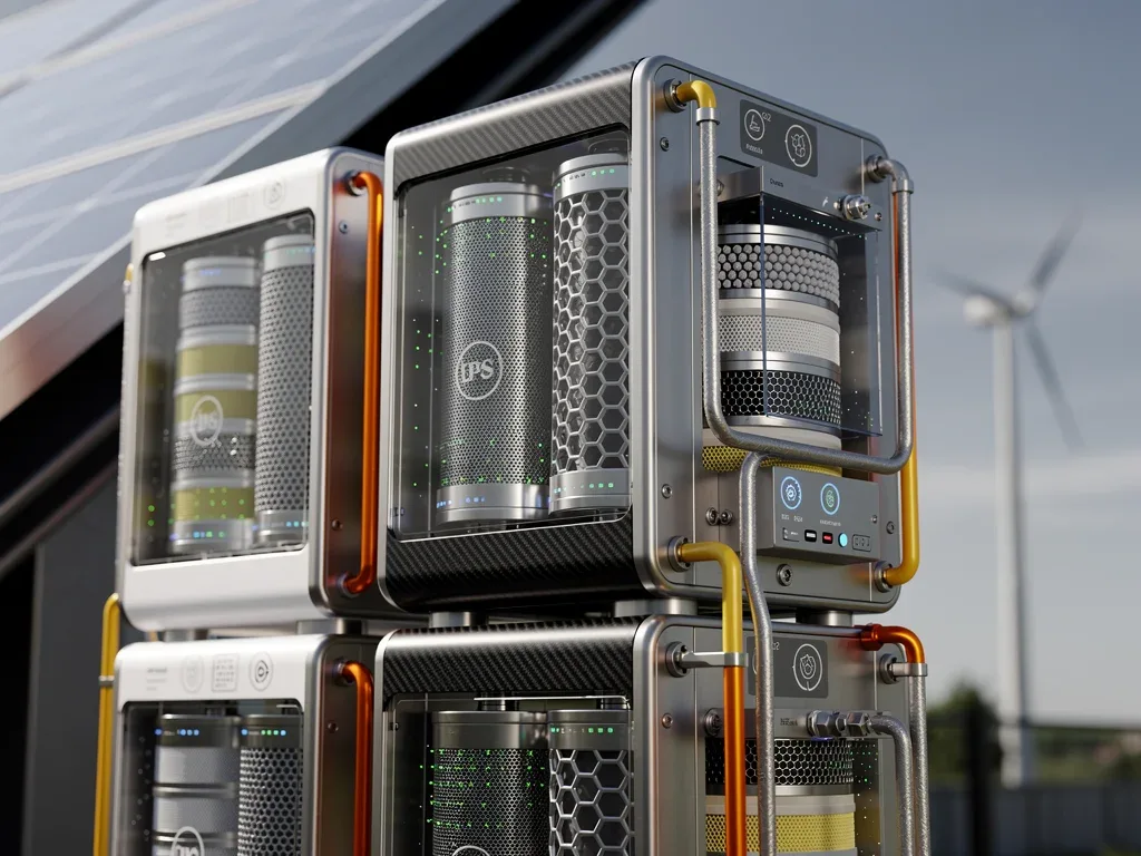 Close-up of modular direct air capture unit and filtration