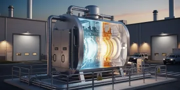 Industrial facility powered by a compact nuclear microreactor