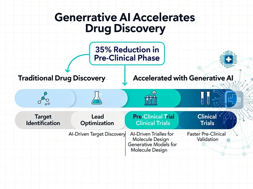 Comparison of traditional vs. AI-accelerated drug discovery timelines