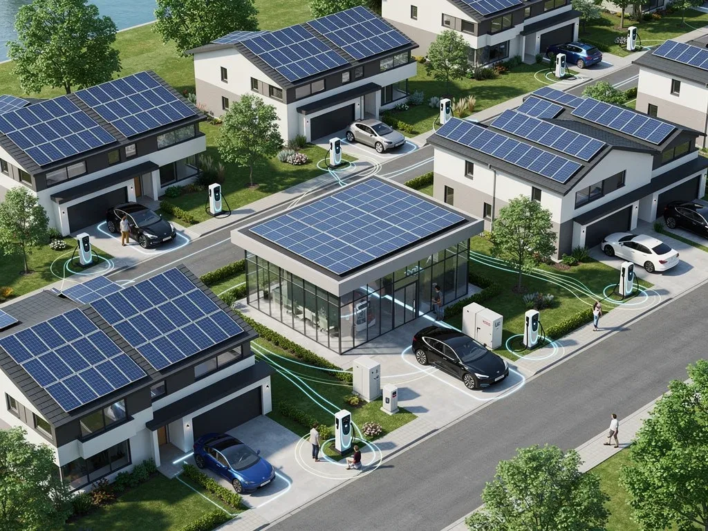 Community powered by decentralized microgrid for energy independence