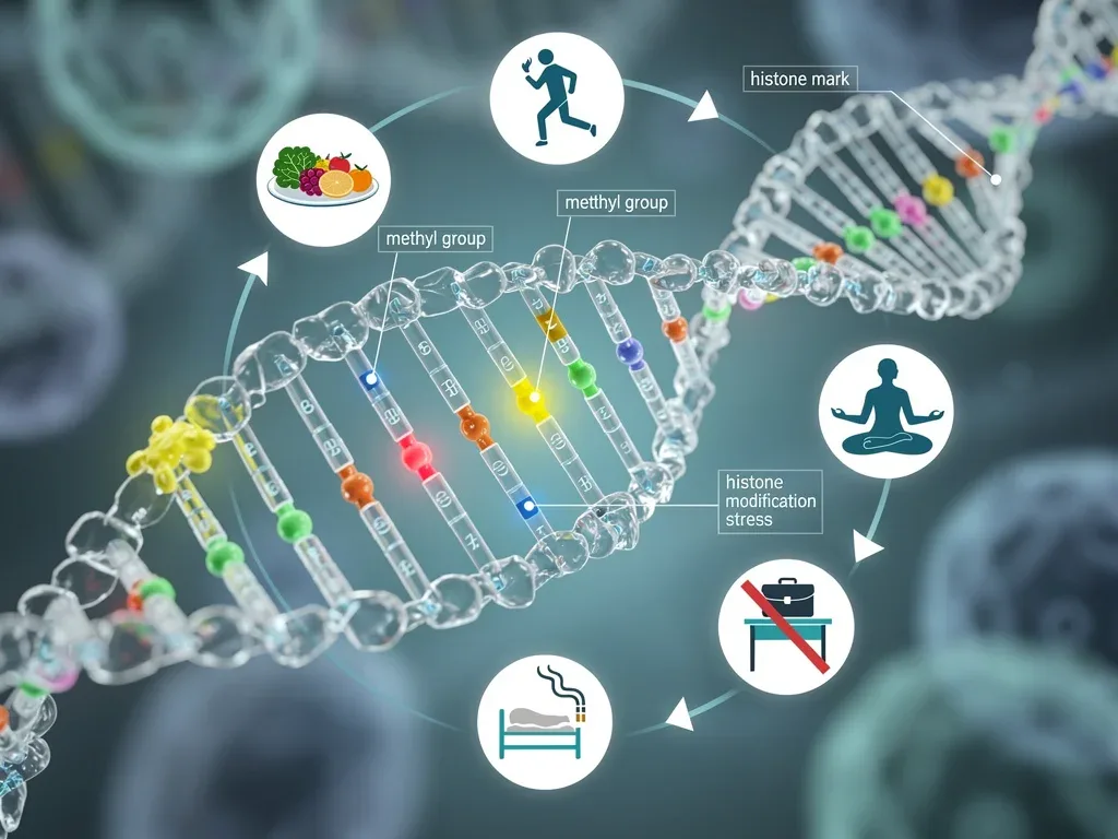 Epigenetic markers on DNA influencing biological age